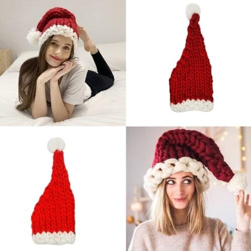 1x Santa Hat Red Iceland Wool Santa Hat Unisex Comfort Hat Classic Iceland Wool for Christmas New Year Festive Holiday