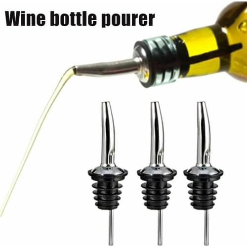 10pcs Bottle Pourer Olive Oil Dispenser Vinegar Bottle Stainless Steel Wine Spout can CSV