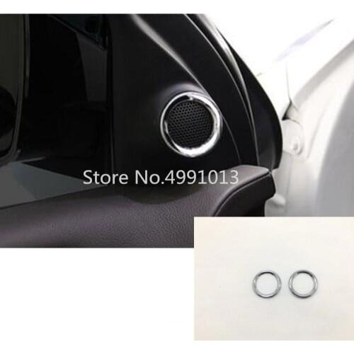 For Jeep Grand Cherokee 2014 2015 2016 2017 2018 car A column audio speak window windshield side triangle lamp trim 2pcs