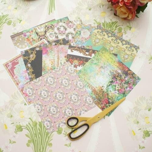 24 Sheets DIY 12 Style 15.2*15.2cm Luxury French Court Theme Craft Paper Scrapbooking Creative Paper DIY Gift Use