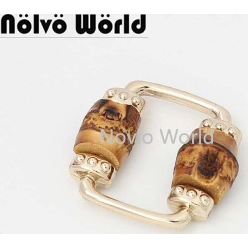 5-20 pieces 24 mm bag strap belt light gold buckle inner 1" bamboo slider buckle for woman bag square adjust buckles