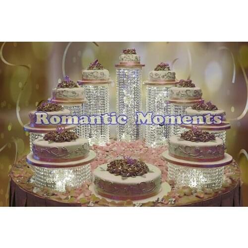 Super Deluxe Wedding Decoration 9pcs Wedding Birthday Banquet Centerpiece Cake Holders Acrylic Cake Display birthday decoration