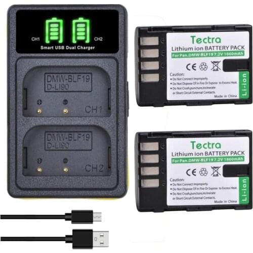 1pc DMW-BLF19E DMW-BLF19 DMW BLF19 BLF19 blf19e Battery+LCD USB Charger for Panasonic Lumix GH3 GH4 GH5 G9 Cameras