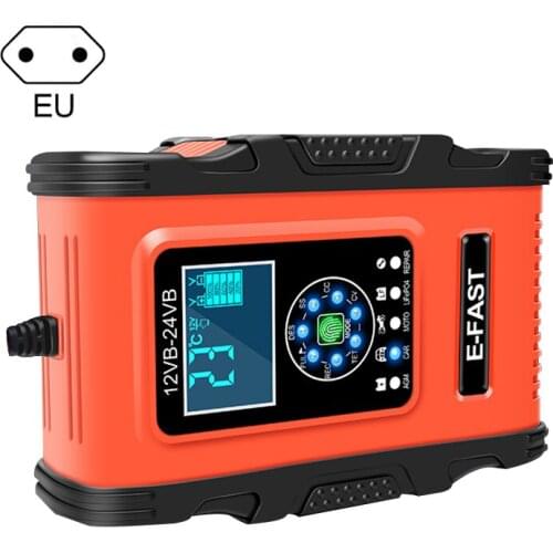 Car Battery Charger 12V 6A Pulse Repair 7-segment Smart Lead-acid Battery Charger For Wet Dry Lead Acid Battery