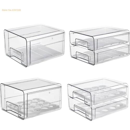 B0KC Refrigerator Organizer Clear Fruit Food Jars Storage Box Vegatable Storage Box
