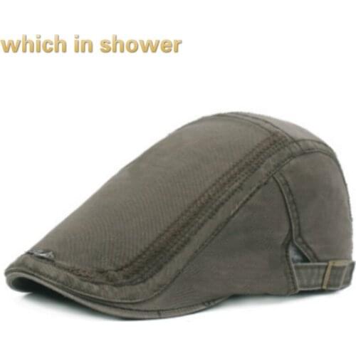 Which in shower high quality cotton beret hat women men solid newsboy cap french style flatcap male female spring summer beret