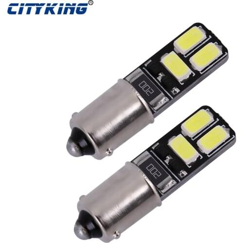 Free shipping 10pcs BA9S led CANBUS 6SMD 5630 5730 LED Interior t4w led ba9s Bulbs Reading Light Car Light Sourse