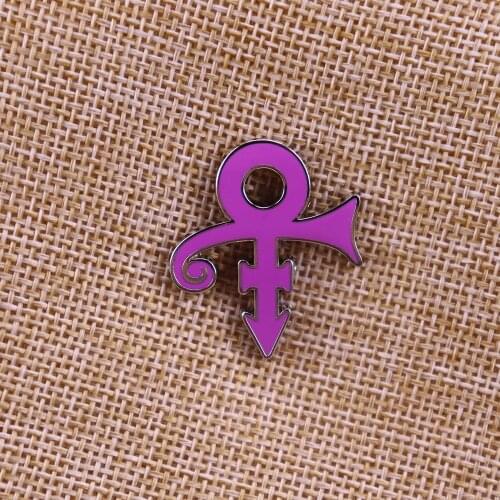 Prince "Purple Rain" Brooch Love Symbol Badge Collectables Metal Jewelry