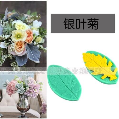 Clay pottery mould silicone Silver leaf chrysanthemum mold