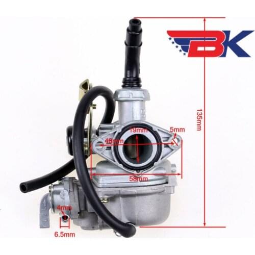 19mm Carburetor Carb W/ Fuel Cable Shock Valve PZ19 for Honda CT ST 70 90 110 125CC Kazuma Taotao Sunl Dirt Bike ATV Quad