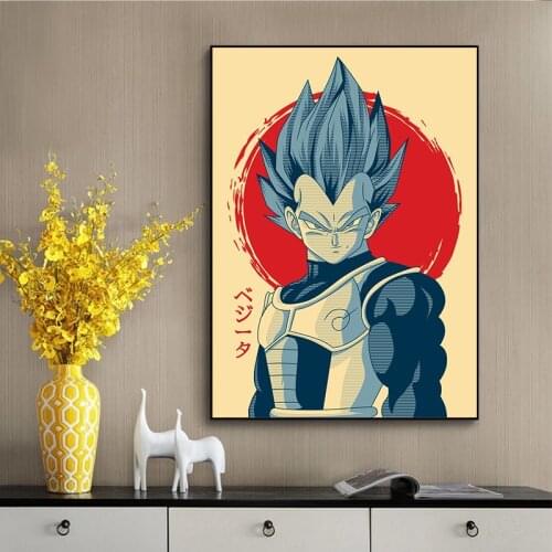Japanese Anime Dragon Ball Print Canvas Painting Goku Saiyan Wall Art Poster Picture Living Room Home Decoration Accessories