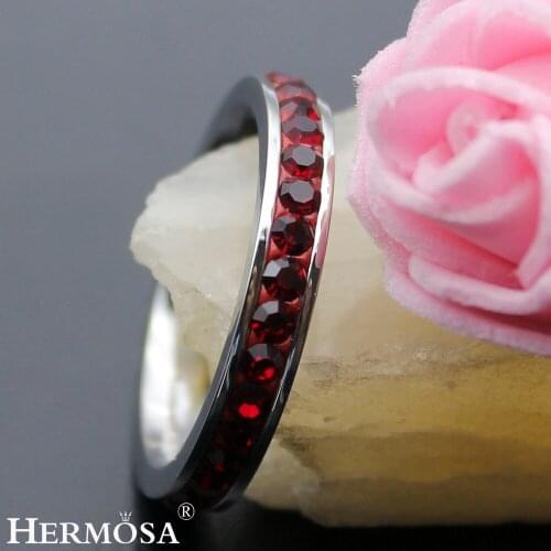 Big Promotion Charm Red Garnet Hermosa Jewelry Ring New Hot Party Rings For Women Size 7# 8