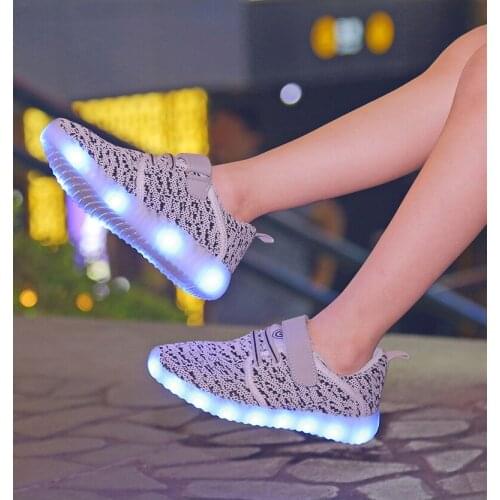 Summer LED Sneakers light up shoes for Boys and Girls USB Rechargeable Breathable Children Casual Shoes
