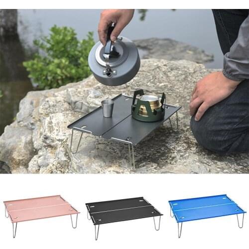 Mini Desk Outdoor Indoor Folding Table Aluminum Alloy Portable Ultra-light Collapsible Camping Picnic Barbecue Fishing Desk
