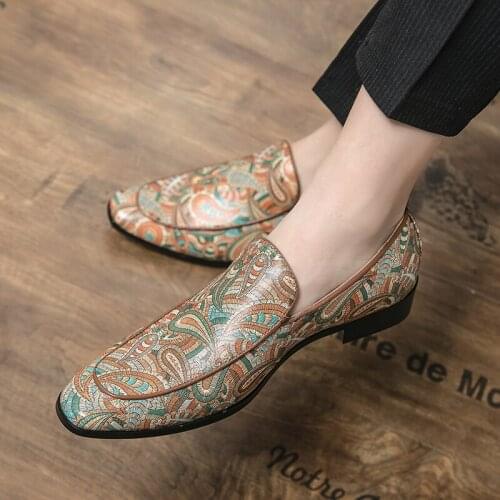 Men Dress Shoes Paty Leather Wedding Shoes Men Flats Leather Oxfords Formal Shoes