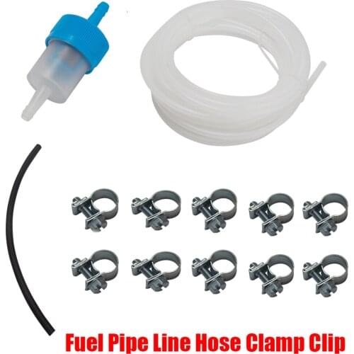 Transparent Heater Fuel Pipe Line Hose Clamp Clip Kit For Car Air Heater Fuel Pipe For Car Heater Fuel Tank Heater Accessories