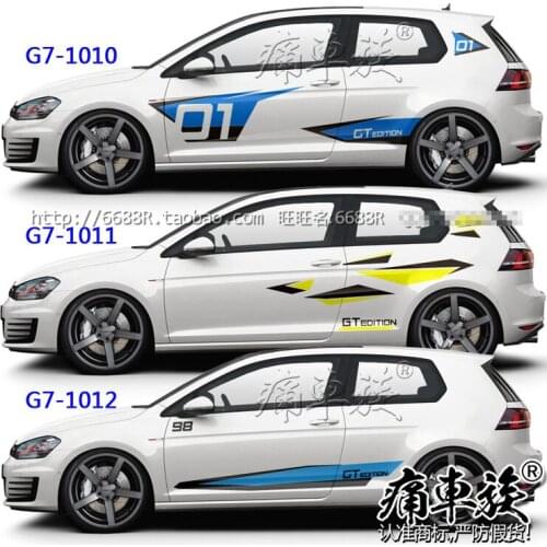 Car stickers For Golf 6 Golf 7 Exterior decoration Golf door body modification racing sticker