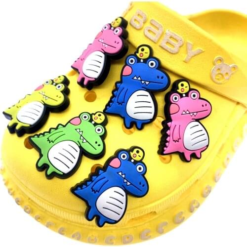 10PCS/Set Cartooon New Shoes Charms Animal Crocodile Croc Jibz Decoration Wristband PVC Accessories Buckles For Kids Party Gifts