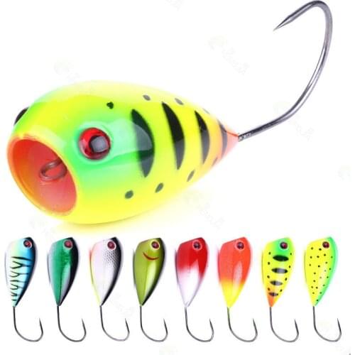 Popper Fishing Bait 8cm/13g Fishing Lure Croatian Egg Big Mouth Single Hook Fake Bait Outdoor Fishing Gear Artificial Hard Bait