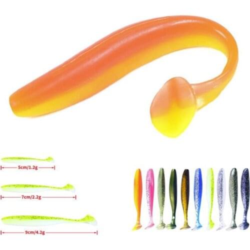 10pcs/bag DYGYGYFZ Lure Bait Soft Lures 50mm 70mm 90mm Wobblers Carp Fishing Lures Silicone Artificial Bait Simulation Fish