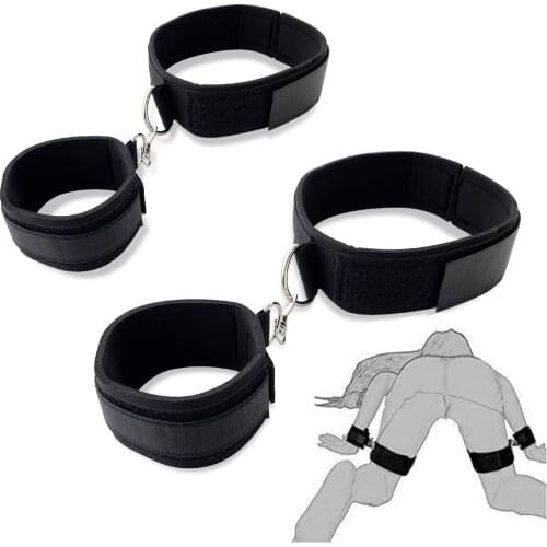 Adjustable Thighcuffs & Handcuffs kit Restraints BDSM Bondage Flirting Exotic Accessories Sex Toys For Women Couples Sex Product