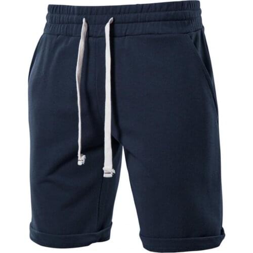 Men Shorts Sporty Fifth Pants Solid Color Breathable Male Men Drawstring Elastic Waist Men Elastic Waist Casual Sports Shorts