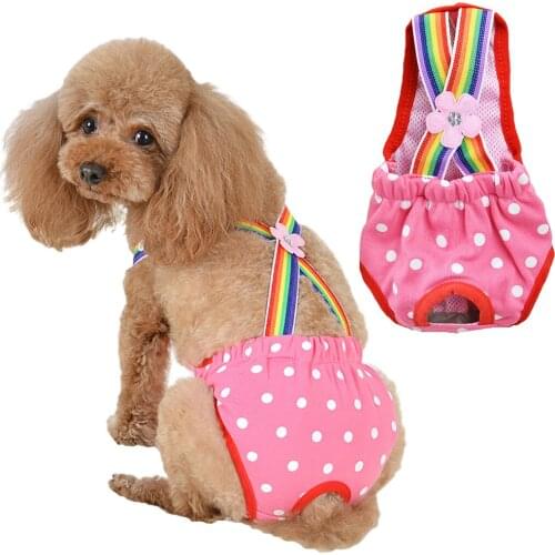 Dog Physiological Pants S M L Diaper Sanitary Washable Female Dog Shorts Panties Menstruation Underwear Briefs Jumpsuit For Dog