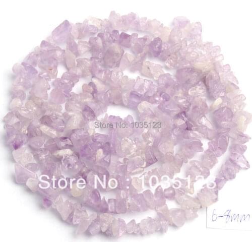 High Quality 5-8mm Pretty Natural Amethysts Gravel DIY Gems Loose Beads Strand 80-85cm Jewelry Making Free Shipping w353