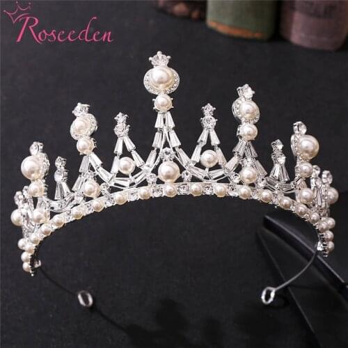 Woman Girl Crystal Tiaras Crowns Wedding Hair Accessories Prom Diadem Bides Bridesmaids Hair Jewelry RE4223