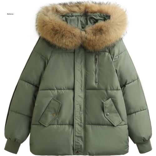 Womens Winter Jacket And Beige Coat Cotton Jackets Warm Outwear Overcoat Korean M-long Style Loose Clothes