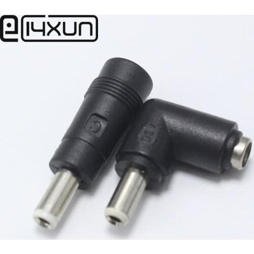 1Pcs/lot DC Connector 5.5*2.5mm Male to 5.5 x 2.1 mm Female DC Plug Power Charger Adapter Straight and Right Angle Connector