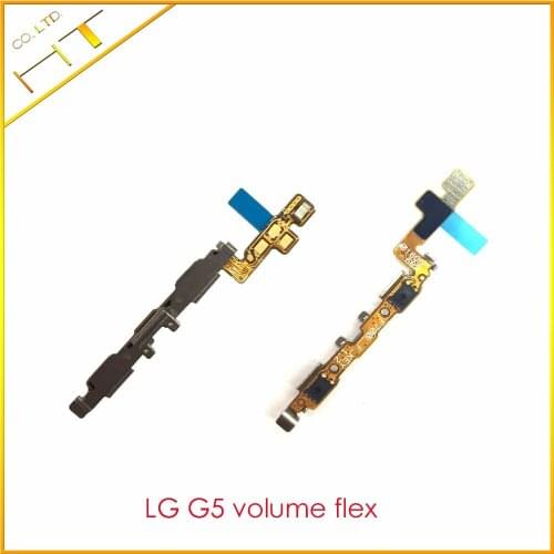 1pcs New volume up/dow button flex cable with Metal bar Stripe Loudless Ribbon For LG G5