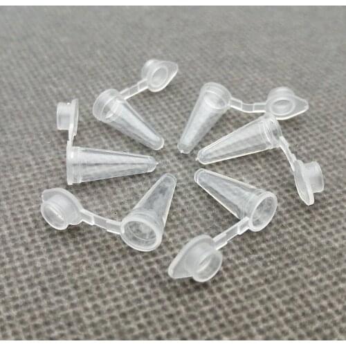 1000pcs/lot 0.1ml Transparent Plastic Centrifuge Tube V-bottom PCR tube with gland lid in laboratory