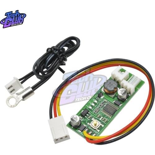 12V Temperature Speed Controller1 CH 2-3 Wire DC Motor Fan LED Light Speed Control Switch with Fix Hole Type Cable