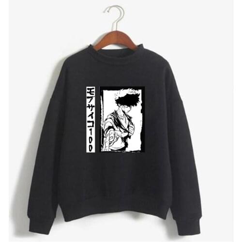 2021 Anime Mob Psycho 100 Pullover Hoodie Long Sleeve Streetswear Tops