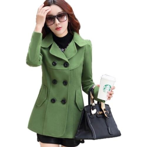 2021Spring Autumn Jackets Womens Coat Casaco Feminino Fashion Manteau Femme Female тренч женский Woolen Coat Slim Trench Coat