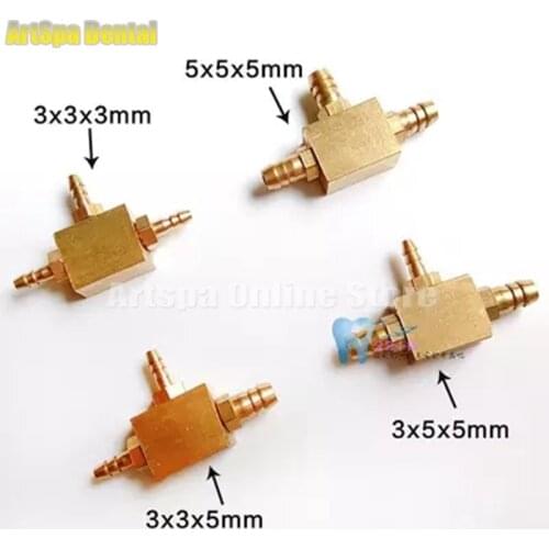 3pcs Dental 3-way Adaptor Three Way Valve for Dental Chair Unit Spare Part