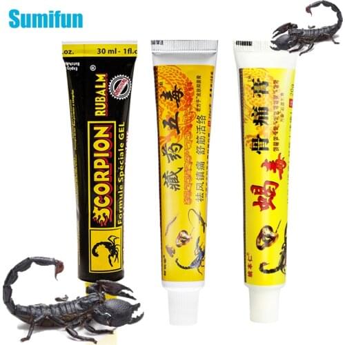 3Types of Scorpion Ointment Powerful Efficient Relief Muscle Pain Rheumatism Arthritis Headache Neuralgia Acid Stasis Cream