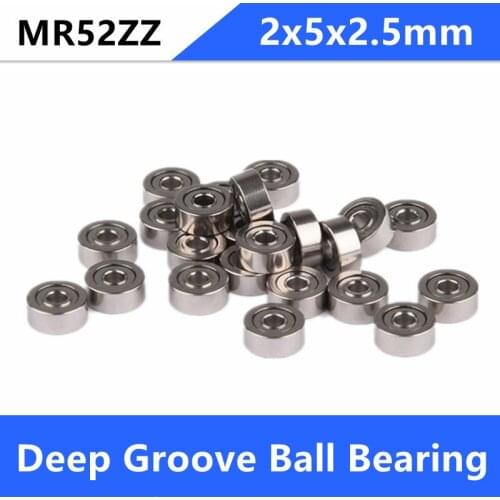 Free shipping 50/100pcs High quality bearing MR52 Z MR52ZZ 2x5x2.5 mm MR52Z L-520ZZ 2*5*2.5mm