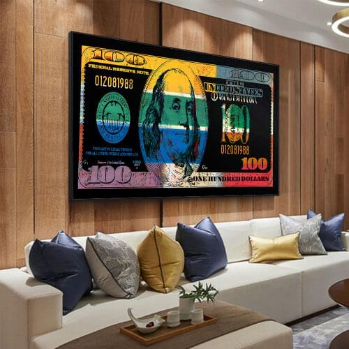 American Noble Abstract Dollar Picture Graffiti Wall Art Canvas Decorate Painting Poster Home Decoration Living Room Painting