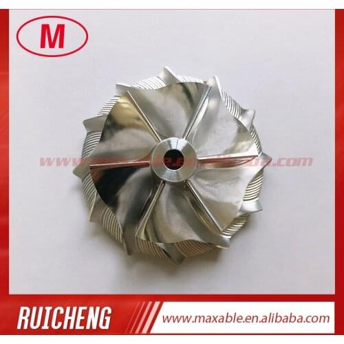 GT15-25 784366-0001HF 43.36/56.03mm 6+6 blades high performance turbocharger billet/milling compressor wheel for 765155-0007