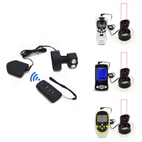 Electric Shock Penis Ring Kit PU Leather Adjustable Cock Ring Delay Bondage Ring Penis Stimulator Medical Themed Sex Toy For Men