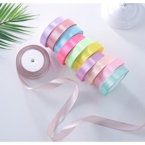 20mm Satin Ribbons DIY Crafts Supplies Fabric Wedding Birthday Party Christmas Halloween Gift Box Wrapping Candy Box Packaging