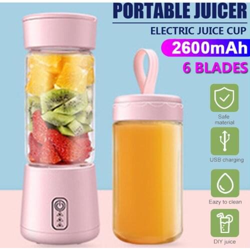 Dual Cup USB Mini Personal Portable Blender Cordless Juicer Cup with Dual Impetus for Office Travel Baby Food