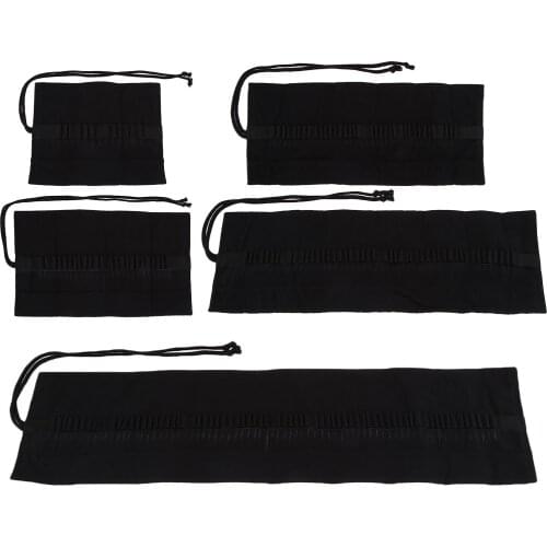 12/24/36/48/72 Hole Multi-Purpose Art Supplies Artist Kid Adult Colored Pencils Roll Up Bag Holder Canvas Pouch Storage Case Bag
