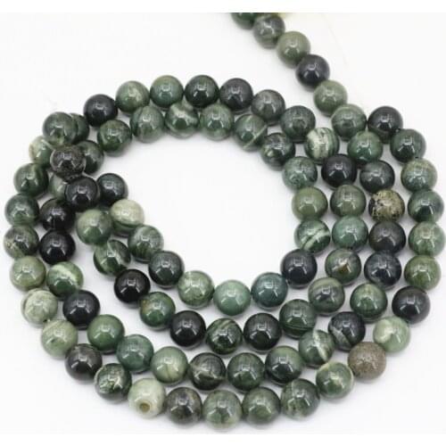 Fashion round 6mm 8mm 10mm charms natural veins agates stone green loose beads carnelian diy jewelry spacers findings 15" B3475