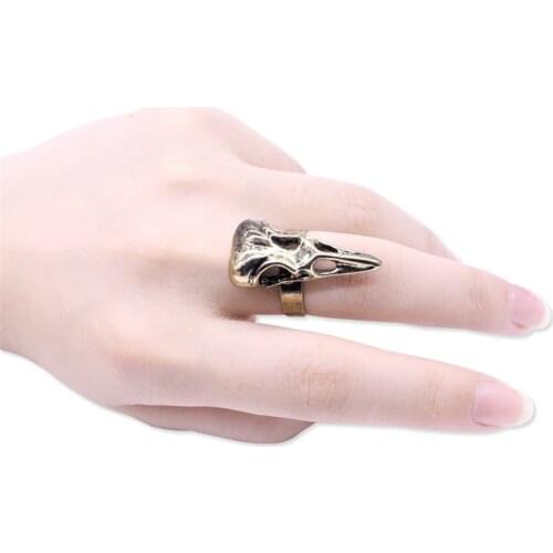 Viking Odin Raven Skull Ring Skeleton Gothic Nordic Bird Punk Rock animal skull ring Wicca Pagan Talisman crow eagle Mens rings