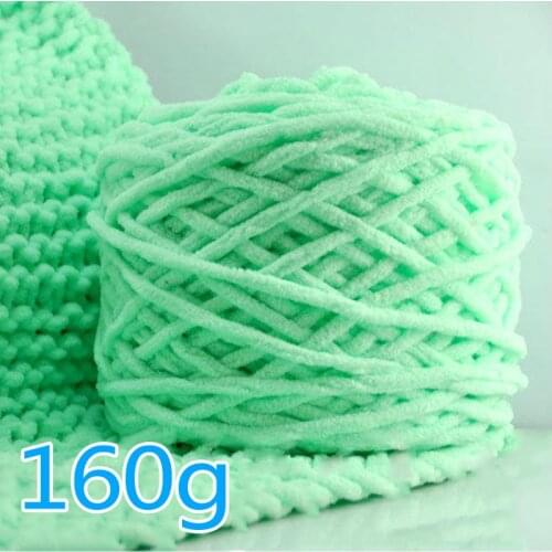 160g/ball Soft milk cotton blends polyester blended wool yarn Chunky hand Knitting DIY Crochet knit hat scarf slippers toy diy
