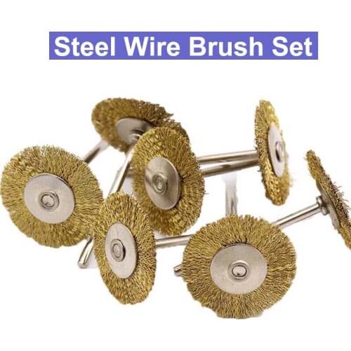 5pcs Stainless Steel Wire Wheel Polishing Brushes Set Kit Dremel Accessories for Mini Drill Rotary Tools Polishing Dremel Brush