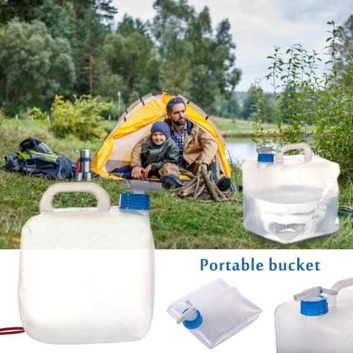 New 20L Foldable Water Container With Spigot Portable Water Bag Outdoor Camping Hiking Water Bucket Emergency Water Bag
